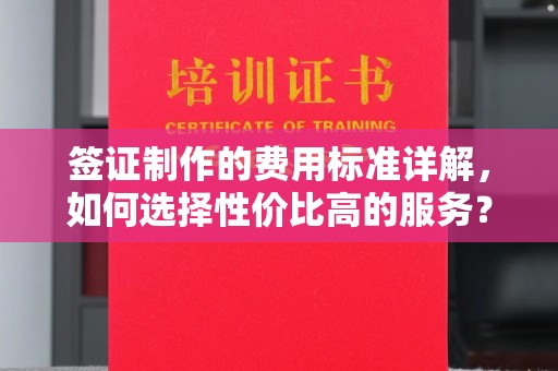 武侯签证制作的费用标准详解，如何选择性价比高的服务？
